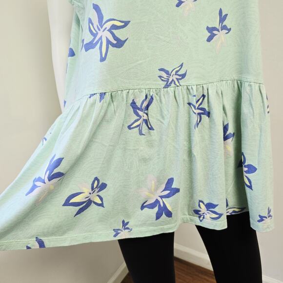 Logo Lori Goldstein Tank Top 1X Floral Babydoll Stretch Peplum Hem Artsy Layer - Picture 5 of 9